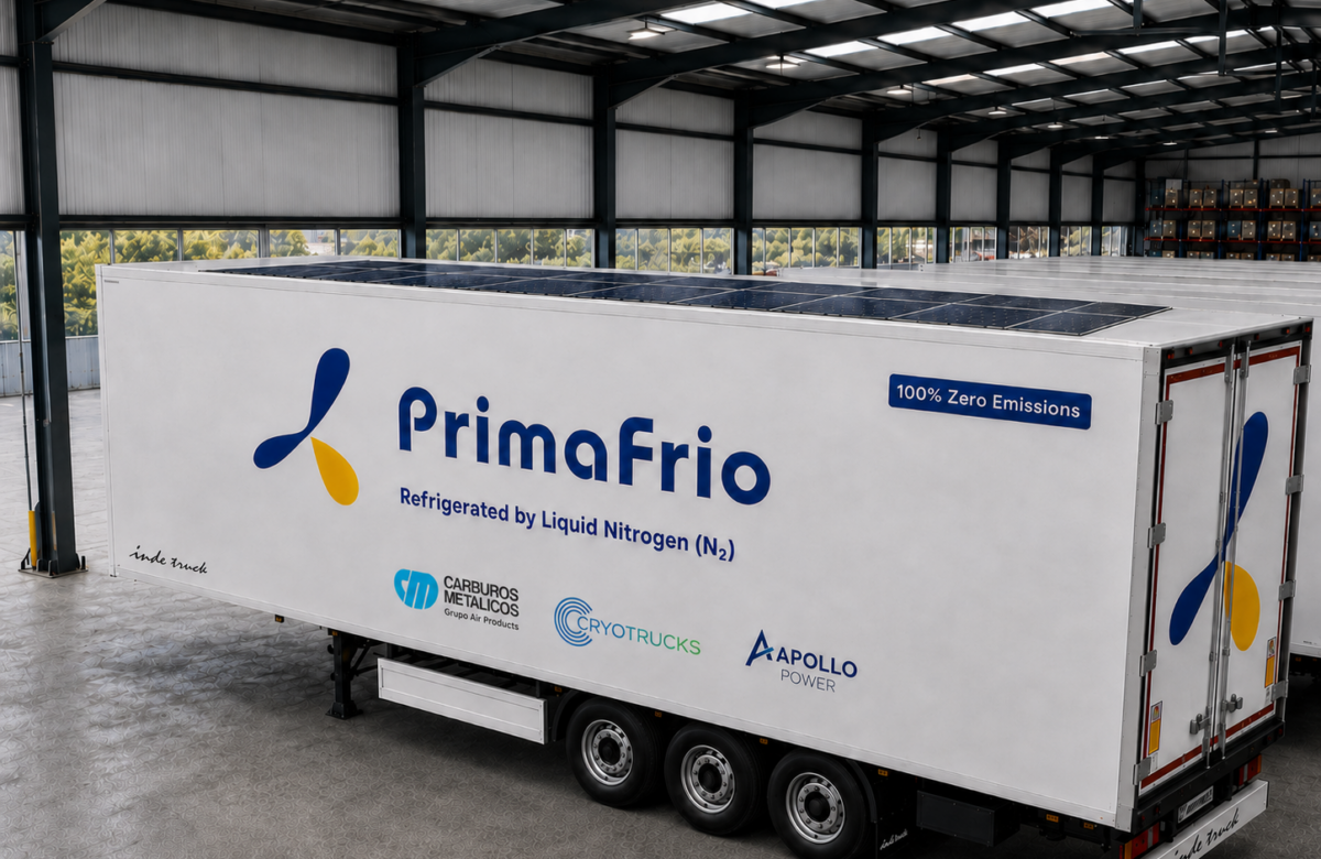 Primafrio acelera la descarbonización de la cadena de frío tras culminar con éxito un proyecto pionero de refrigeración con nitrógeno líquido